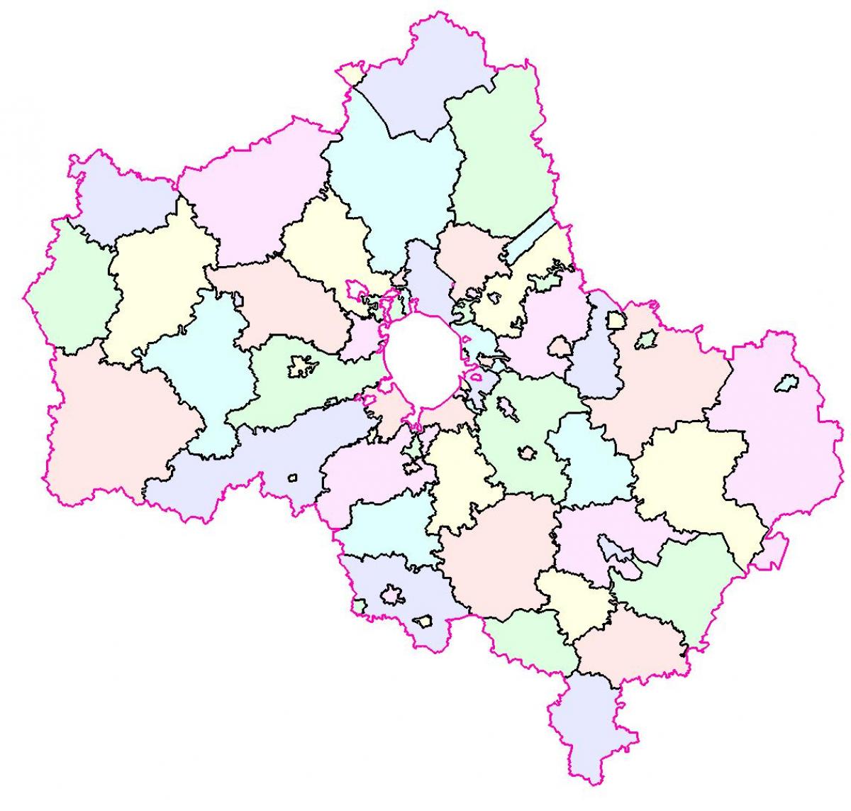 Moskva περιοχή χάρτης