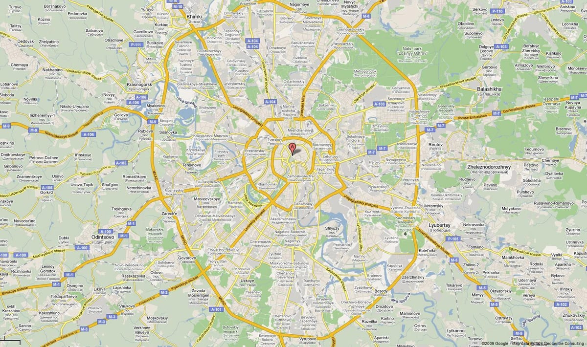 Moskva εθνική οδό χάρτης