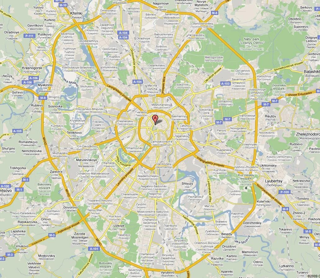 Moskva προάστιο χάρτης