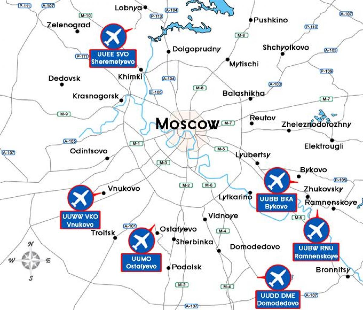 Το αεροδρόμιο της μόσχας χάρτης του τερματικού