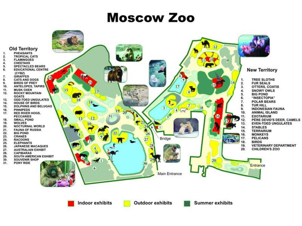 χάρτης της Μόσχας ζωολογικό κήπο