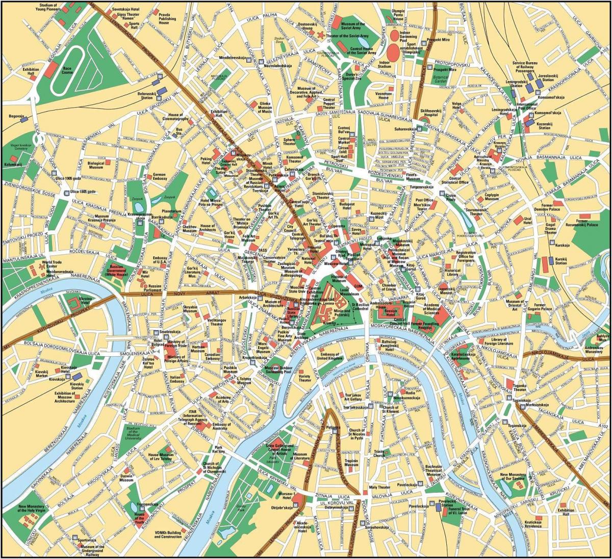 Moskva δρόμο χάρτη