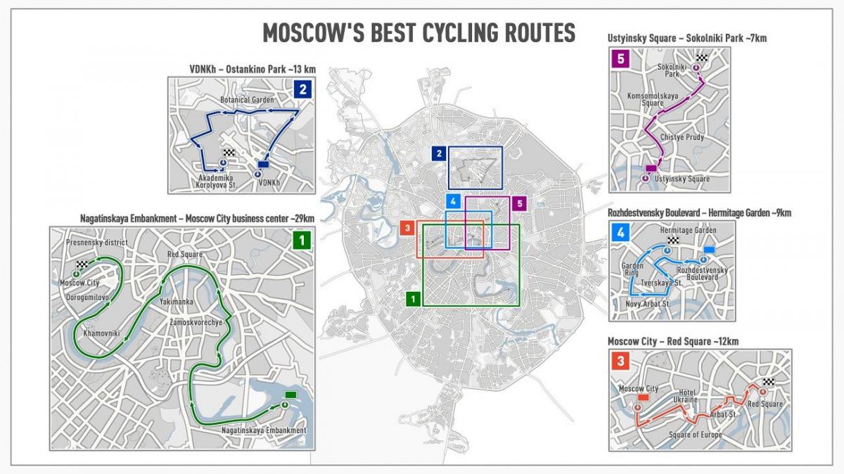 Moskva ποδήλατο χάρτης