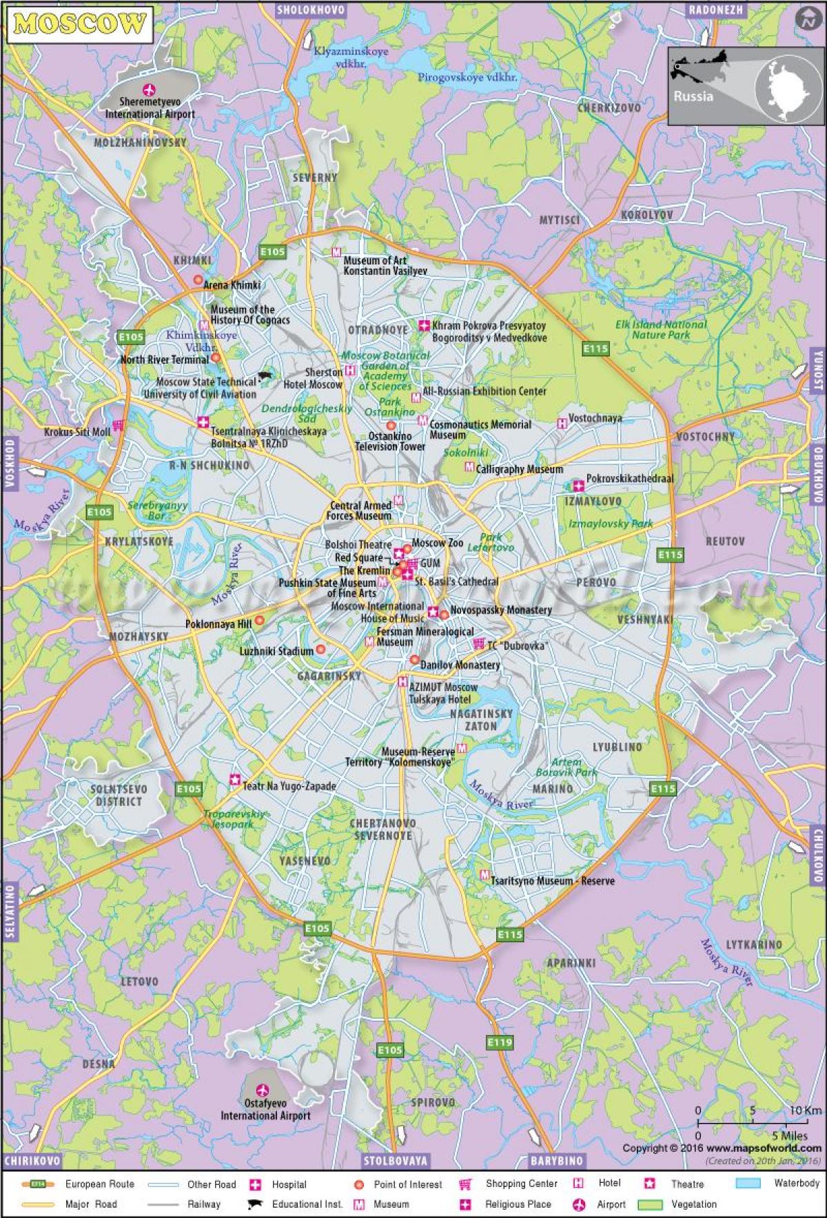 Moskau χάρτες