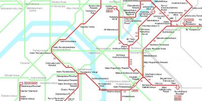 Χάρτης της Moskva τραμ