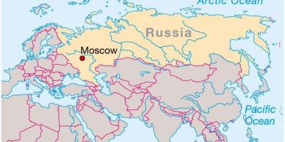 Μόσχα στο χάρτη της Ρωσίας